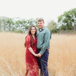 Red lace maxi romper boho bridesmaid dress